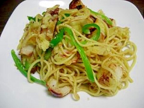 惣菜流用！簡単！！竹竹輪磯辺揚炒麺！！！